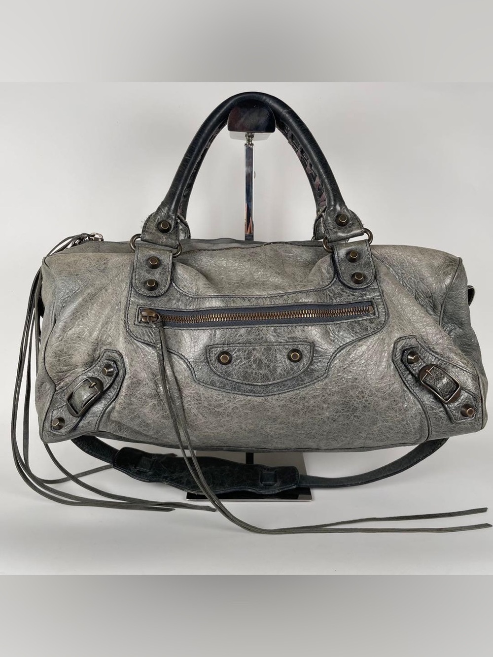 Balenciaga City (Twiggy) in Green/Grey